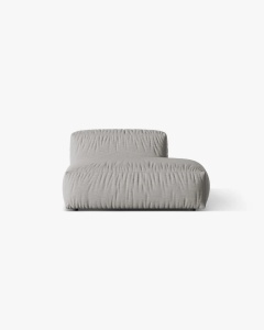 MODUL CANAPEA/COLTAR MARTINA, 133X106 CM, PE DREAPTA, GRI DESCHIS, TAPITAT CU TAPITERIE DIN TEXTIL STRUCTURAT BOSTON, MICADONI
