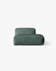 MODUL CANAPEA/COLTAR MARTINA, 133X106 CM, PE DREAPTA, VERDE MUSCHI, TAPITAT CU TAPITERIE DIN TEXTIL CATIFEA VOGUE, MICADONI