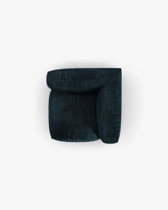 MODUL CANAPEA/COLTAR MARTINA, 76X98 CM, ALBASTRU INCHIS, TAPITAT CU TAPITERIE DIN TEXTIL CATIFEA VOGUE, MICADONI - Img 4