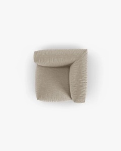 MODUL CANAPEA/COLTAR MARTINA, 76X98 CM, BEJ DESCHIS, TAPITAT CU TAPITERIE DIN TEXTIL STRUCTURAT BOSTON, MICADONI - Img 4