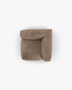 MODUL CANAPEA/COLTAR MARTINA, 90X120 CM, BEJ INCHIS, TAPITAT CU TAPITERIE DIN TEXTIL CATIFEA VOGUE, MICADONI - Img 4