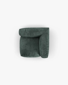 MODUL CANAPEA/COLTAR MARTINA, 90X120 CM, VERDE MUSCHI, TAPITAT CU TAPITERIE DIN TEXTIL CATIFEA VOGUE, MICADONI - Img 4