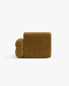 MODUL CANAPEA/COLTAR NEO, PE DREAPTA, GALBEN MUSTAR, 110X100 CM, TAPITAT CU TAPITERIE DIN TEXTIL CHENILLE GOLD, MICADONI - Img 4