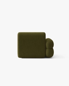 MODUL CANAPEA/COLTAR NEO, PE STANGA, VERDE MASLINIU INCHIS, 110X100 CM, TAPITAT CU TAPITERIE DIN TEXTIL BOUCLE BALOO, MICADONI - Img 4