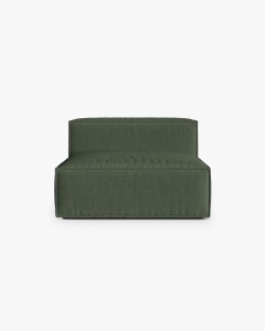 MODUL CANAPEA/COLTAR NURIA VERDE MUSCHI, 120X110 CM, TAPITAT CU TAPITERIE DIN TEXTIL STRUCTURAT LIBERTY, MICADONI