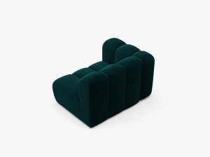 MODUL CANAPEA LUPIN, 114 CM, PE STANGA, PETROL INTENS, CU TAPITERIE DIN TEXTIL CATIFEA VENUS, MICADONI - Img 3