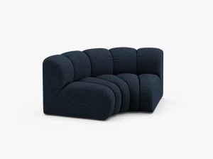 MODUL CANAPEA LUPIN, 185 CM, ALBASTRU INCHIS, CU TAPITERIE DIN TEXTIL BOUCLE BALOO, MICADONI - Img 2
