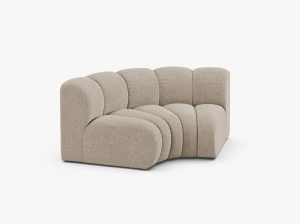 MODUL CANAPEA LUPIN, 185 CM, BEJ INCHIS, CU TAPITERIE DIN TEXTIL CHENILLE EDEN, MICADONI - Img 2