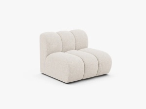 MODUL CANAPEA LUPIN, 90 CM, BEJ DESCHIS, CU TAPITERIE DIN TEXTIL CHENILLE EDEN, MICADONI - Img 2