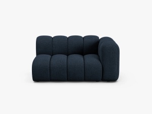 MODUL CANAPEA LUPIN, PE DREAPTA, 144 CM, ALBASTRU INCHIS, CU TAPITERIE DIN TEXTIL BOUCLE BALOO, MICADONI