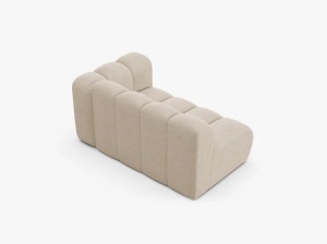 MODUL CANAPEA LUPIN, PE DREAPTA, 144 CM, BEJ, CU TAPITERIE DIN TEXTIL BOUCLE BALOO, MICADONI - Img 3