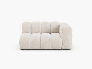 MODUL CANAPEA LUPIN, PE DREAPTA, 144 CM, BEJ DESCHIS, CU TAPITERIE DIN TEXTIL CHENILLE EDEN, MICADONI