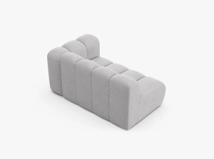 MODUL CANAPEA LUPIN, PE DREAPTA, 144 CM, GRI DESCHIS, CU TAPITERIE DIN TEXTIL BOUCLE BALOO, MICADONI - Img 3