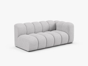 MODUL CANAPEA LUPIN, PE DREAPTA, 173 CM, GRI DESCHIS, CU TAPITERIE DIN TEXTIL BOUCLE BALOO, MICADONI - Img 2
