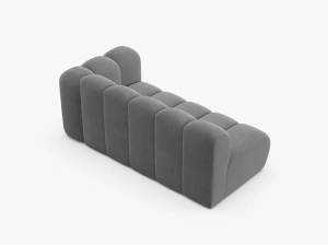 MODUL CANAPEA LUPIN, PE DREAPTA, 173 CM, GRI DESCHIS, CU TAPITERIE DIN TEXTIL CATIFEA VENUS, MICADONI - Img 3