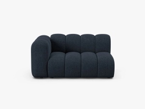 MODUL CANAPEA LUPIN, PE STANGA, 144 CM, ALBASTRU MARIN, CU TAPITERIE DIN TEXTIL CHENILLE EDEN, MICADONI