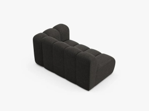 MODUL CANAPEA LUPIN, PE STANGA, 144 CM, GRI INCHIS, CU TAPITERIE DIN TEXTIL CHENILLE EDEN, MICADONI - Img 3