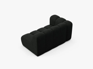 MODUL CANAPEA LUPIN, PE STANGA, 144 CM, NEGRU, CU TAPITERIE DIN TEXTIL BOUCLE BALOO, MICADONI - Img 3