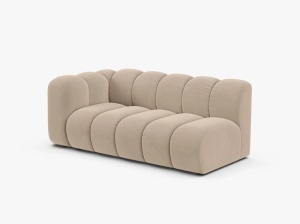 MODUL CANAPEA LUPIN, PE STANGA, 173 CM, BEJ, CU TAPITERIE DIN TEXTIL CATIFEA VENUS, MICADONI - Img 2