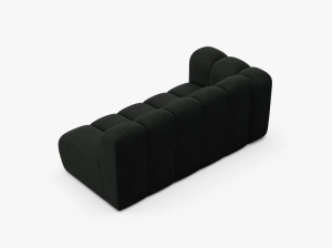 MODUL CANAPEA LUPIN, PE STANGA, 173 CM, NEGRU, CU TAPITERIE DIN TEXTIL BOUCLE BALOO, MICADONI - Img 3