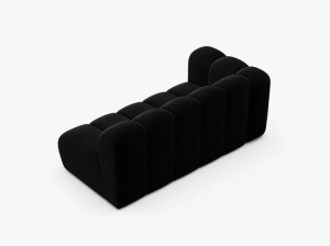 MODUL CANAPEA LUPIN, PE STANGA, 173 CM, NEGRU, CU TAPITERIE DIN TEXTIL CATIFEA VENUS, MICADONI - Img 3