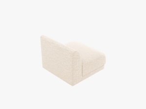 MODUL CANAPEA MILEY, BEJ FILDES, CU TAPITERIE DIN TEXTIL CHENILLE EDEN, MICADONI - Img 3