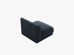 MODUL CANAPEA MILEY, CU SPATAR, ALBASTRU, CU TAPITERIE DI TEXTIL CHENILLE HAGA, MICADONI - Img 3