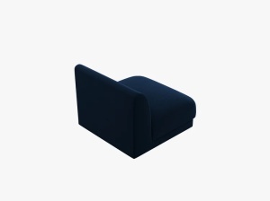 MODUL CANAPEA MILEY, CU SPATAR, ALBASTRU ROYAL, CU TAPITERIE DIN CATIFEA BLUVEL, MICADONI - Img 3