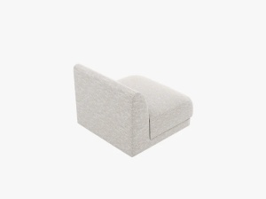 MODUL CANAPEA MILEY, CU SPATAR, ARGINTIU, CU TAPITERIE DIN TEXTIL CHENILLE EDEN, MICADONI - Img 3