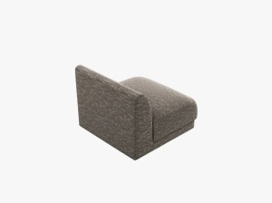 MODUL CANAPEA MILEY, CU SPATAR, GRI, CU TAPITERIE DIN TEXTIL CHENILLE HAGA, MICADONI - Img 3