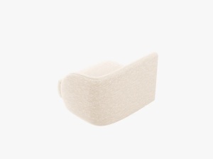 MODUL CANAPEA MILEY, PE DREAPTA, BEJ DESCHIS, CU TAPITERIE DIN TEXTIL CHENILLE HAGA, MICADONI - Img 3