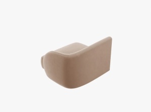 MODUL CANAPEA MILEY, PE DREAPTA, CAPPUCCINO, CU TAPITERIE DIN CATIFEA BLUVEL, MICADONI - Img 3