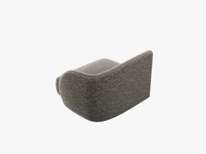 MODUL CANAPEA MILEY, PE DREAPTA, GRI, CU TAPITERIE DIN TEXTIL CHENILLE HAGA, MICADONI - Img 3