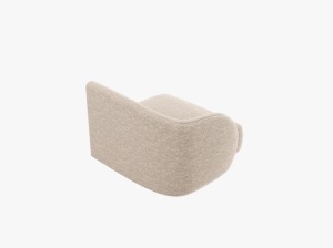 MODUL CANAPEA MILEY, PE STANGA, BEJ, CU TAPITERIE DIN TEXTIL CHENILLE HAGA, MICADONI - Img 3