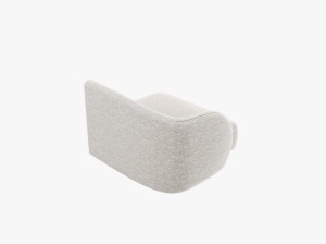 MODUL CANAPEA MILEY, PE STANGA, GRI DESCHIS, CU TAPITERIE DIN TEXTIL CHENILLE HAGA, MICADONI - Img 3