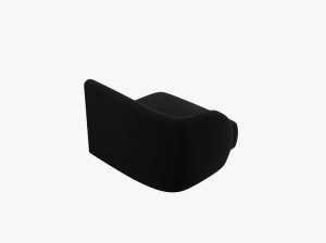 MODUL CANAPEA MILEY, PE STANGA, NEGRU, CU TAPITERIE DIN CATIFEA BLUVEL, MICADONI - Img 3