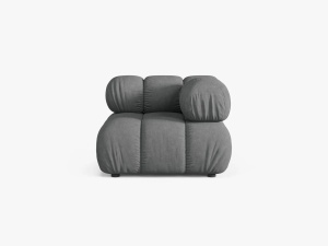 MODUL COLTAR BELLIS, GRI, CU TAPITERIE DIN TEXTIL STRUCTURAT LIBBERTY, MICADONI