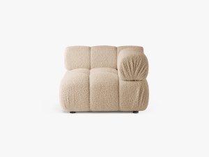 MODUL COLTAR BELLIS, NISIPIU, CU TAPITERIE DIN TEXTIL BOUCLE ROLF, MICADONI