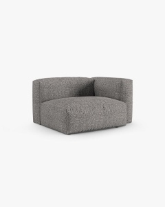 MODUL COLTAR/CANAPEA MARTINA, 120X120 CM, PE DREAPTA, ADANCIME SCAUN 90 CM, GRI GRAFIT, TAPITAT CU TAPITERIE DIN TEXTIL CORDOI TILIA, MICADONI - Img 2