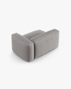 MODUL COLTAR/CANAPEA MARTINA, 120X160 CM, PE DREAPTA, ADANCIME SCAUN 90 CM, GRI DESCHIS, TAPITAT CU TAPITERIE DIN TEXTIL STRUCTURAT BOSTON, MICADONI - Img 3