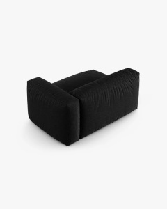 MODUL COLTAR/CANAPEA MARTINA, 120X160 CM, PE DREAPTA, ADANCIME SCAUN 90 CM, NEGRU, TAPITAT CU TAPITERIE DIN TEXTIL STRUCTURAT BOSTON, MICADONI - Img 3