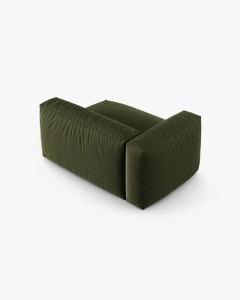 MODUL COLTAR/CANAPEA MARTINA, 120X160 CM, PE STANGA, ADANCIME SCAUN 90 CM, VERDE, TAPITAT CU TAPITERIE DIN TEXTIL STRUCTURAT BOSTON, MICADONI - Img 3