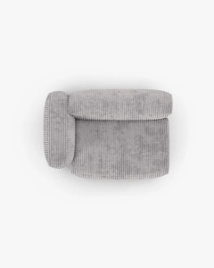 MODUL COLTAR/CANAPEA MARTINA, 120X160 CM, PE STANGA, ADANCIME SCAUN 90 CM, GRI DESCHIS, TAPITAT CU TAPITERIE DIN TEXTIL CORDOI TILIA, MICADONI - Img 4