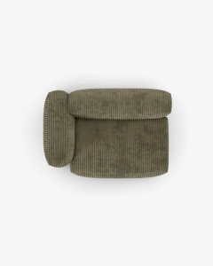 MODUL COLTAR/CANAPEA MARTINA, 120X160 CM, PE STANGA, ADANCIME SCAUN 90 CM, VERDE MUSCHI, TAPITAT CU TAPITERIE DIN TEXTIL CORDOI TILIA, MICADONI - Img 4