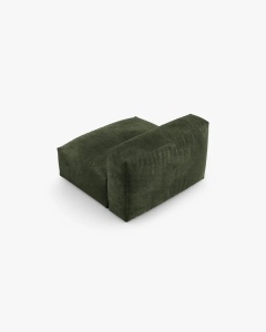 MODUL COLTAR/CANAPEA MARTINA, 120X92 CM, ADANCIME SCAUN 90 CM, VERDE, TAPITAT CU TAPITERIE DIN TEXTIL CATIFEA VOGUE, MICADONI - Img 3
