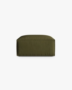 MODUL COLTAR/CANAPEA NURIA VERDE MUSCHI, 85X85 CM, TAPITAT CU TAPITERIE DIN TEXTIL CATIFEA PARIS, MICADONI