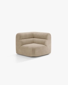 MODUL COLTAR NEO, BEJ INCHIS, 100X100 CM, TAPITAT CU TAPITERIE DIN TEXTIL CHENILLE AURIU, MICADONI