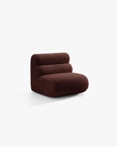 MODUL COLTAR NEO, LEMN DE CIRES, 85X100 CM, TAPITAT CU TAPITERIE DIN TEXTIL CHENILLE AURIU, MICADONI - Img 2