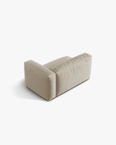 MODUL COTIERA CANAPEA/COLTAR MARTINA, 160X106 CM, PE DREAPTA, BEJ DESCHIS, TAPITAT CU TAPITERIE DIN TEXTIL STRUCTURAT BOSTON, MICADONI - Img 3