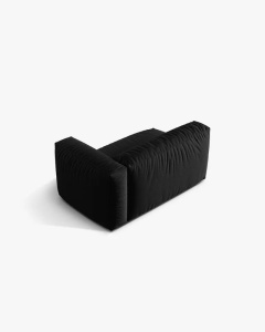 MODUL COTIERA CANAPEA/COLTAR MARTINA, 160X106 CM, PE DREAPTA, NEGRU, TAPITAT CU TAPITERIE DIN TEXTIL STRUCTURAT BOSTON, MICADONI - Img 3